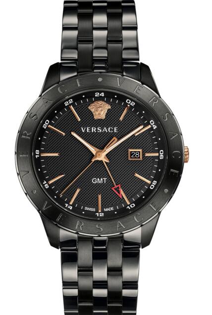 Review Versace Swiss Business Slim Black Stainless Steel VEBK00618 watch Review